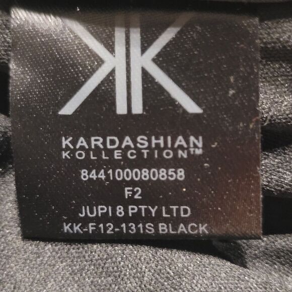 Kardashian Kollection Soft Fringe Mini Skirt Black Lined Side Zip KKW Large - Picture 12 of 15